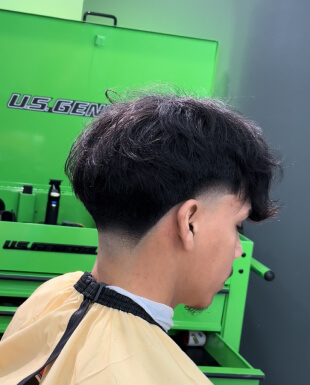 Low fade with beard lineup Houston barber McHard Rd