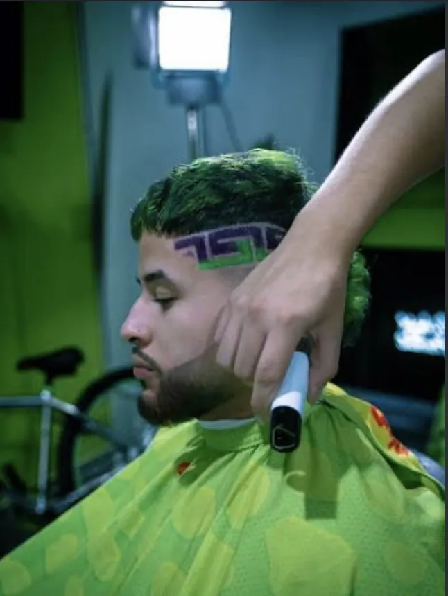 Custom hair design by Blades Vision Barbershop, Houston TX
