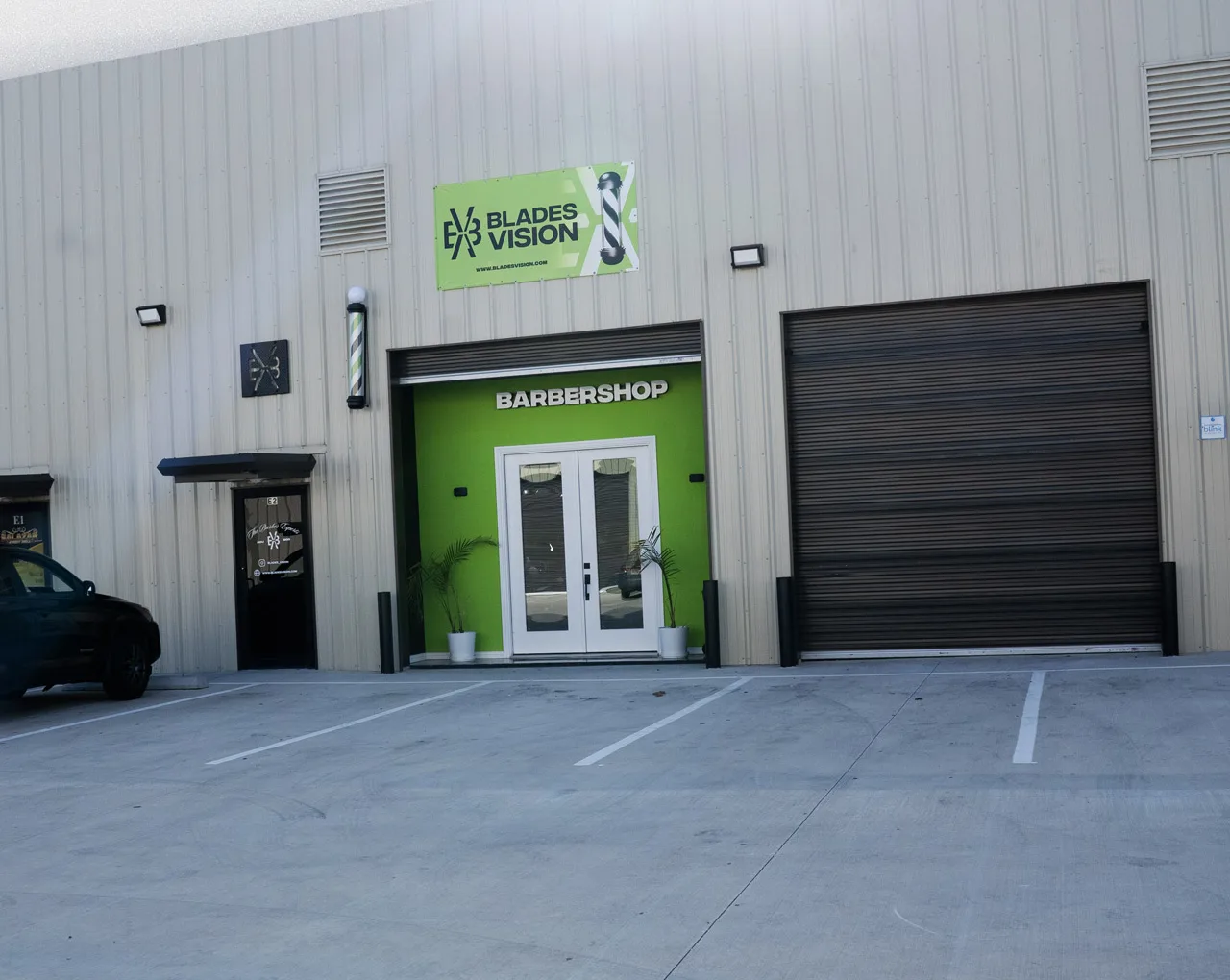 Blades Vision Barbershop storefront at 6951 McHard Rd, Houston, TX 77053